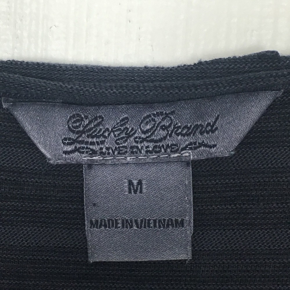 Lucky Brand Costa Mesa Black Pocket Tee- M - Picture 7 of 8